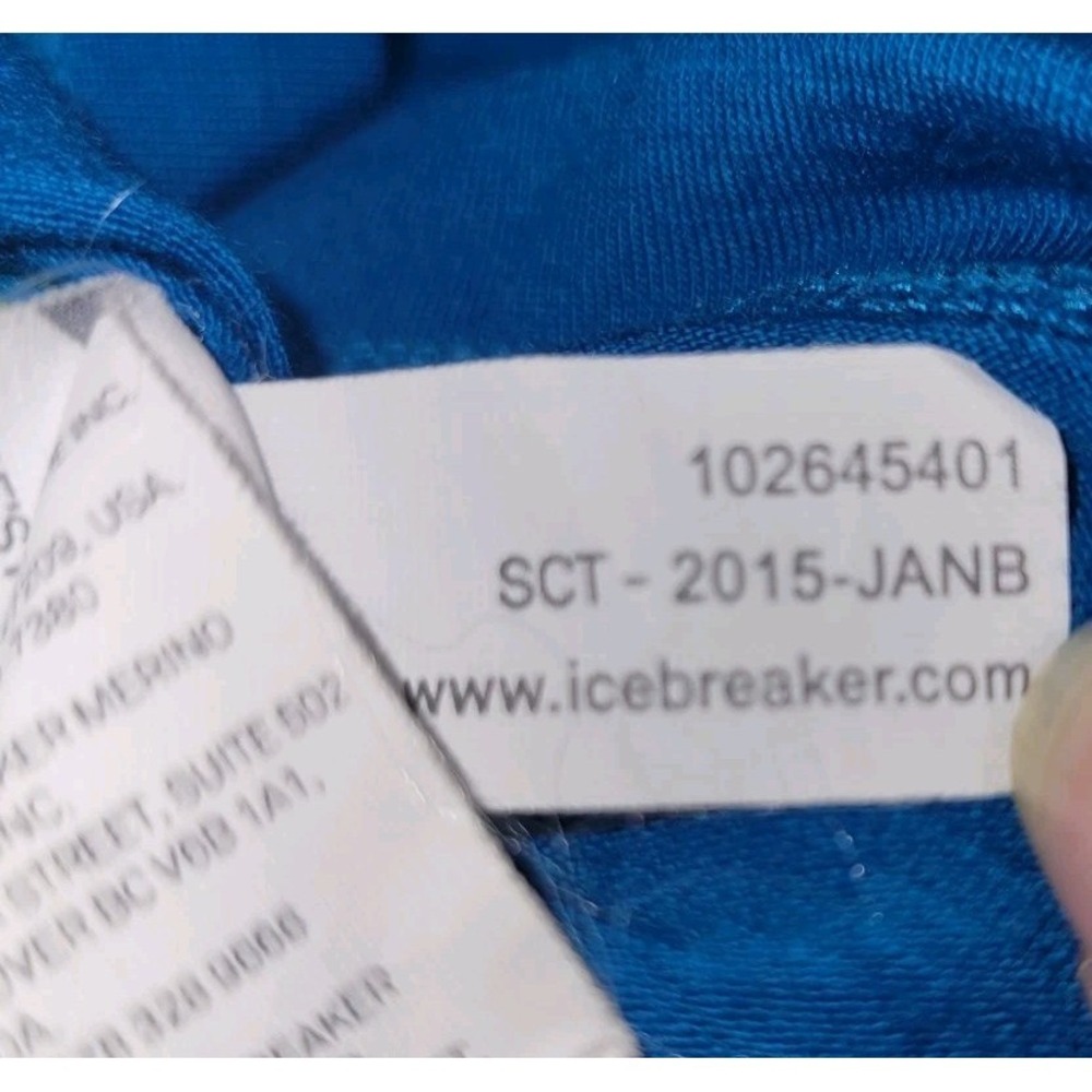 Icebreaker Merino Bodyfit Zone Blue Long Sleeve 1/2 Zip Men's Hoodie Size XL - Picture 12 of 13